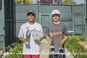Boys 14, High Point Winner & Finals Tournament 1st Place, Eron Mendoza; High Point Runner Up & Finals Tournament 2nd Place, Jason Hensler
